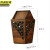京洲实邦 复古带盖配卡口 摇盖式木质复古木纹中式垃圾桶JZSB-9029