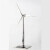 仁聚益太阳能风机模型银色风力发电机风车玩具风能行业办公摆件 银色 lo