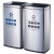 GNF30L垃圾桶商用不锈钢大容量餐饮酒店厕所卫生间洗手台擦手纸 60L(30*2)双分类不锈钢