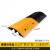 橡胶PVC减速带线槽户外线槽减速带橡胶pv电缆保护槽线槽减速板 黄色W型100*35*7.5