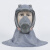 HKFZ6800防毒面具头罩打磨装修喷漆专用防粉尘油烟护脸防毒防尘面罩 头罩配7号防尘毒七件套 中
