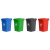 圣路欧C  垃圾桶红色户外分类垃圾桶物业小区环卫室外酒店商用塑料带盖大容量50A规格 420*465*600mm