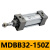 定制适用气缸MBB80/MDBB80-25-50-75-100-125-150-175-200Z 灰色
