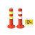 塑料警示柱PU弹力柱路障路桩隔离桩护栏交通设施反光防撞立柱B 75cmEVA默认橘黄（1个）+螺丝