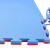 玛仕福 跆拳道地垫 泡沫防滑地板垫舞蹈体操垫T型纹 红蓝厚2.5cm 1*1米