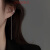 LDEX2024新款S925纯银蝴蝶耳线女养耳洞耳环感耳钉耳饰 心跳耳夹一体式银色单只