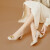 达芙妮牛皮单鞋女2023春季新款女鞋子粗跟中跟高跟鞋玛丽珍一脚蹬小皮鞋 米色跟高5.3cm 39