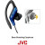 JVC HAEB75B Sports Clip有线耳机挂耳式防溅 手机音乐耳机可调节安全贴合低音增强 黑色