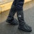 莱文格（LEVENGER）雨鞋套骑行户外防水鞋套防雨加厚底212黑白高筒颜色批发 212黑色S码