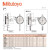 三丰 指针式指示表 2052S（30mm，0.01mm）带耳后盖 日本Mitutoyo原装进口