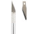 海斯迪克 HKSY-18 金属雕刻刀 可更换刀片 铝杆手动雕刻工具 银色刻刀+10刀片