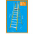 厂家直销高竹围栏平台纤维加厚人字玻璃钢工程扶手绝缘铝网梯 带扶手9级3.55米(含网板轮