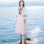 优朵米去西藏外出旅游服装云南西藏青海湖的裙子丽江衣服女民族风连衣裙 白色 S