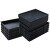 仁聚益定制适用塑料防静电托盘长方形方盘加厚元件盒物料盒零件盒工具周转箱黑色 45号方盘外尺寸：450*300*55mm