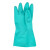 金诗洛 KSL026 加厚丁腈手套 耐酸碱橡胶手套防腐蚀耐油耐磨防滑清洁劳保手套 绿色麻纹