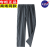 NASA WASSUP夏季水洗棉休闲裤男宽松直筒裤纯棉多口袋工装裤夏薄款大码长裤子 Z012-浅灰 2XL建议体重170-180斤
