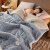 XCOOK毛毯被子加厚冬季珊瑚法兰绒盖毯床上用羊羔沙发毯1m米莫兰迪蓝