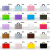 贝傅特 塑料包装袋 礼品袋服装购物袋手提袋打包袋 50个浅蓝色(黑提）宽40*高30+底10cm