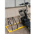 斯奈斯 自行车停车架停护栏电动车摆放架车架子 不锈钢2米一体卡位自行车银色