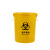 加厚废物垃圾桶黄色诊所用损伤性圆形大号分类中号超大号 *60K桶无盖