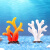 龙汉祥珊瑚摆件鱼缸小仿真迷你海胆海葵树脂工艺品水族箱造景装饰用品 珊瑚彩色3个【挑款式留言】