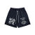 鲁伊森lushisi美式短裤LUSHISI夏季新款美式街头单层网眼[热爱]运动短裤 藏青色 只为热爱 M