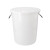 箱大王 Xlj-02 大号加厚塑料圆桶 圆形收纳桶 酒店厨房大容量水桶 白色无盖50L