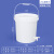 螺旋盖塑料桶圆桶加厚带盖水桶周转桶小桶油墨油漆桶10L25升30kg 25L白色-螺旋桶配龙头