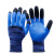 久臻 ST63 双层加强指劳保手套 浸胶耐磨防滑透气涂胶乳胶防护手套 加强指蓝色 12双