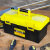 五金工具箱 大号多功能 手提式维修工具装工具收纳箱收纳盒 A款  20寸黑黄色-加强型