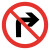稳斯坦 WST5012 户外道路安全标识 交通指示牌直径60cm厚1.5铝牌注意限速限高慢牌 禁止右转弯