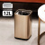 垃圾桶不锈钢客厅商用办公室酒店厨房卫生间卧室2022 方形-香槟金12L+ 150只加厚钢袋