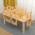 幼儿园实木桌椅套装儿童专用阅读学习书桌宝宝早教绘画美术手工桌 樟子松桌子长120cm宽60cm高