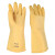 三蝶（sandie） 工业橡胶手套 耐酸碱劳保手套 加厚B型 50付(一箱) 米黄色 长31cm