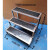 普力捷（PULIJIE）工业不锈钢台阶凳加高2层脚踏凳登高仓库凳 加粗加厚30方管45*100*50厘米