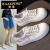咖谱（KAAXPUWI）蕾丝网面小白鞋女2024年夏季薄款透气运动板鞋女网红牛皮单鞋 黑色 35