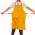 牛皮电焊焊工围裙焊接隔热防护围裙焊接工作服电焊纯皮皮裙 黄色( ) XXL