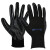 Raxwell 涤纶针织丁腈工作手套，掌浸，黑色，L码，12副/袋 货期3-5天
