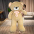 MOONCHILD抱抱熊公仔泰迪熊布娃娃毛绒玩具超大玩偶巨型大熊床上送孩子礼物 白色相遇熊 1米（胖版）