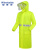 稳斯坦 长款雨衣风衣式雨披 荧光绿3XL 双帽檐针织布全压胶防漏 WF004