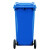 鲁识 LS-ls22 户外垃圾桶新国标带盖大号物业环卫分类垃圾箱 120L蓝色-可回收物