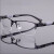 山头林村定制适用于电焊眼镜焊工专用眼镜男防蓝光辐射半框平光镜 宝石蓝色无度数眼镜防蓝光+ 镜
