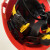 者也 F2抢险救援头盔 微型消防站配置防火耐热抗杂韩式红色安全帽带灯架 头盔