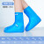 雨鞋男女款雨天防水雨靴套鞋防滑加厚耐磨儿童硅胶雨鞋套夏季水鞋 蓝色-高筒 XS(32-33)