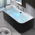 果敢 家用成人无缝方形全身保温薄边加厚独立式浴缸337 空缸+银色溢水下水 1.2米