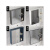 北欧式镜柜镜箱太空铝浴室柜组合单独收纳盒卫生间挂墙式储物镜子 【灰】60×65三层豪华灯光