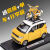 MINI AUTO1:24五菱宏光mini车模马卡龙汽车模型合金摆件男孩玩具车 柠檬黄[带自行车+底座]