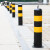 精选好品钢管警示柱 加厚反光防撞柱 禁止通行固定路桩 分道隔离 75cm红白普通款
