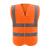 者也 反光背心 1件 橘色聚酯纤维4条高亮环卫交通安全警示工作服