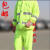 环卫雨衣男女套装桔红黄色反光透气环卫服工作服劳保服园林服雨衣 银光绿雨衣套装 L